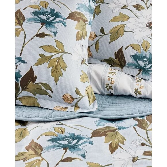 Charter Club Blue Floral Peony Comforter Set Queen $200 - Picture 2 of 6